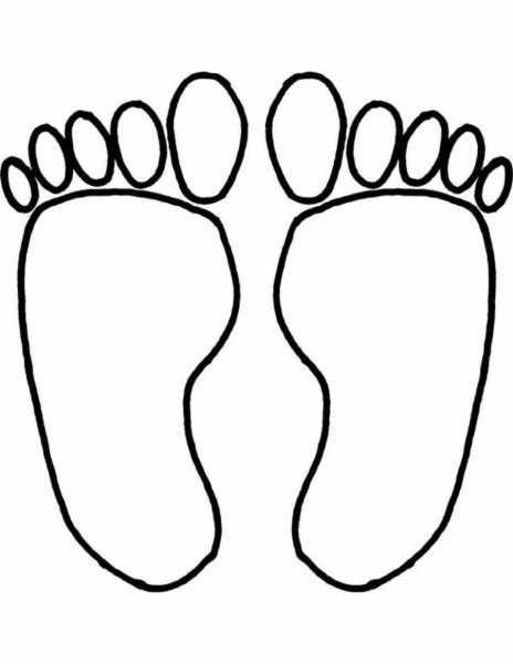 Следы раскраска для детей