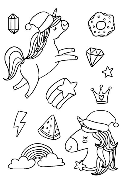 Раскраска Единорог маленький