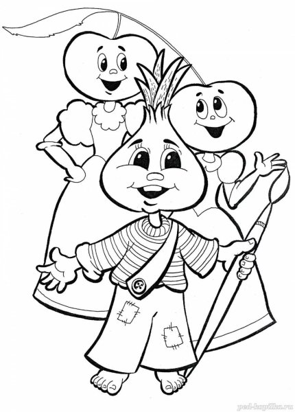 Чиполлино. Раскраска