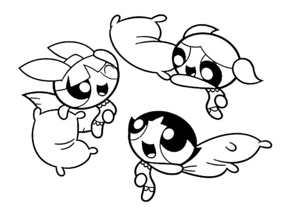 Powerpuff girls раскраска