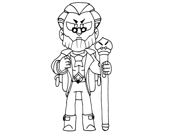 Раскраска Браво старс Байрон боец