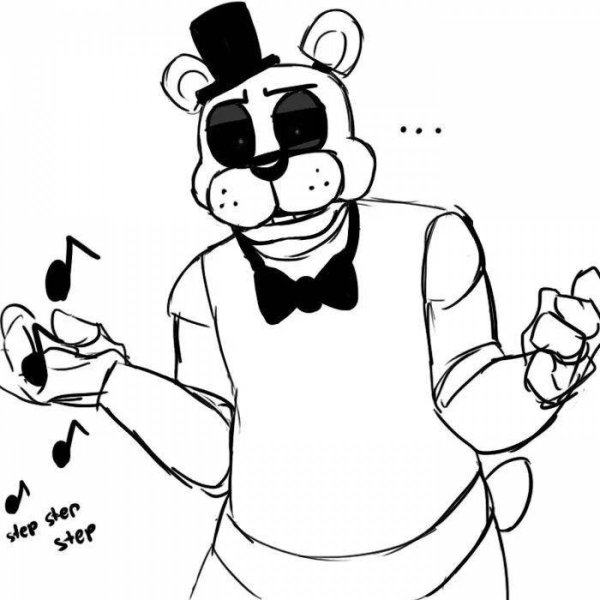 Раскраски ФНАФ 1 Голден Фредди