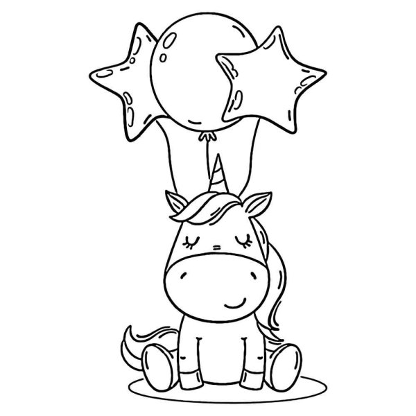 Раскраска Единорожка