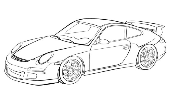 Раскраски Порше 911 турбо