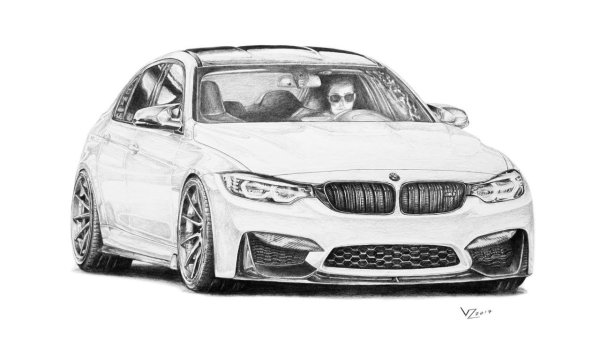 BMW m5 рисоваться