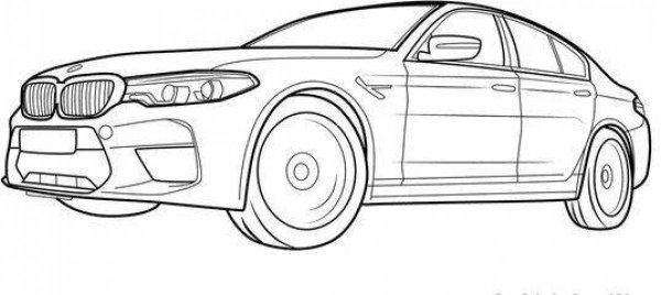 Раскраска BMW m5 f90