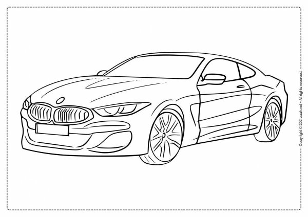 BMW m6 раскраска