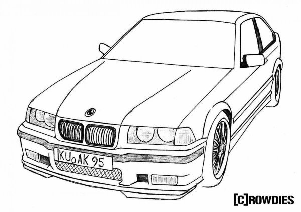 BMW e39 рисунок