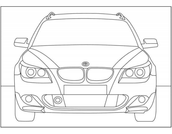 БМВ m5 e60 раскраска