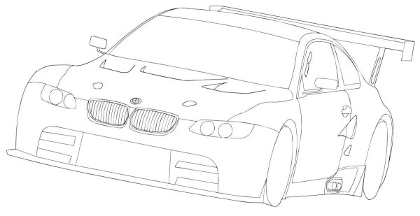 Раскраска BMW m3 GTR