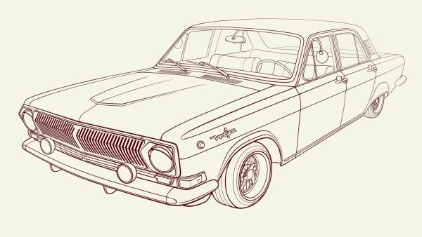 Раскраска ГАЗ 24 Волга