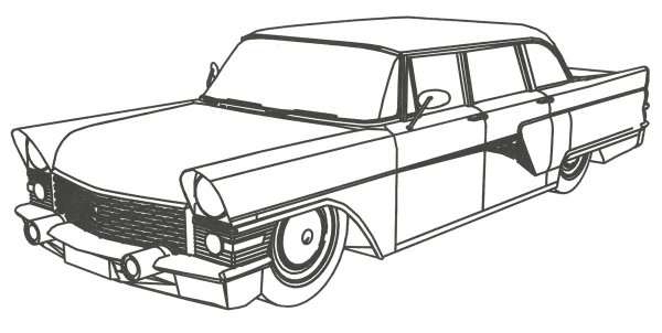 ГАЗ 13 Чайка раскраска