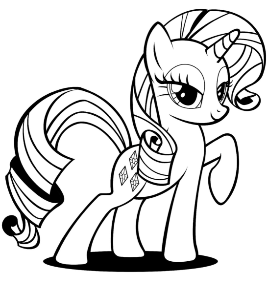 My little Pony раскраска Рарити