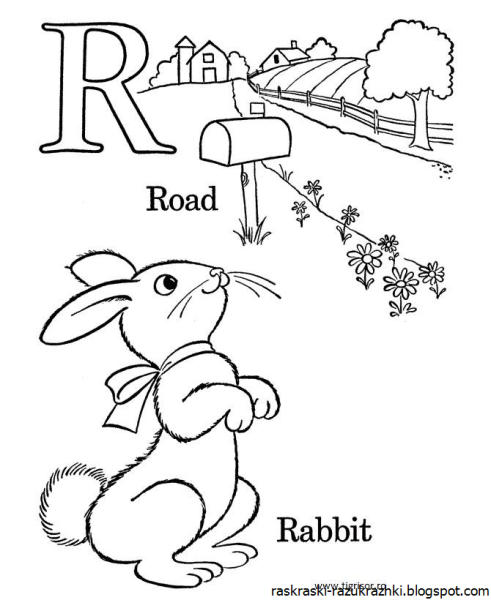 Раскраска на английском