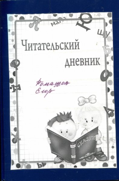 Читательский дневник обложка