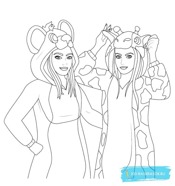Раскраска подруги