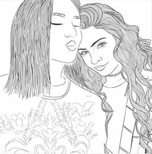 Раскраски для девочек лучшие подруги
