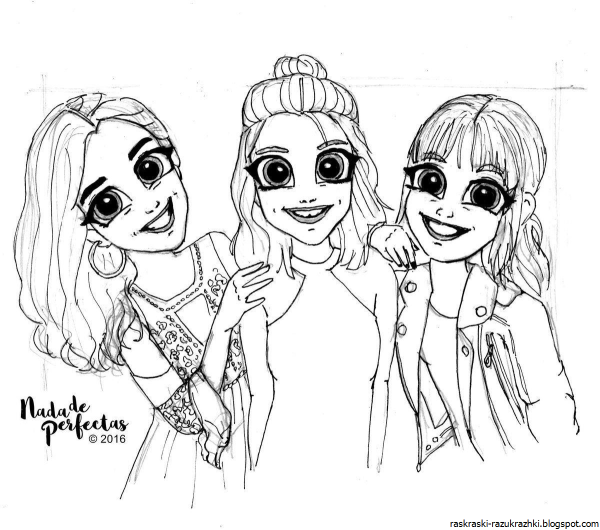 Раскраски для девочек лучшие подружки