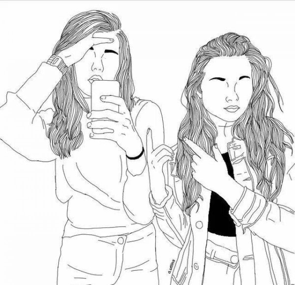 Рисунки для срисовки подруги