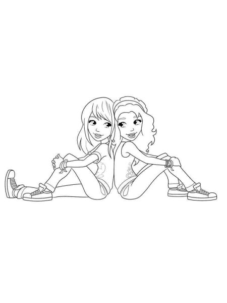 Раскраска девочки Близнецы