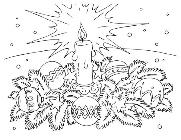 Рождественские раскраски