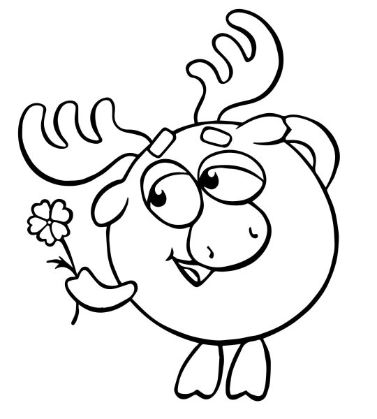 Раскраска Смешарики Бараш