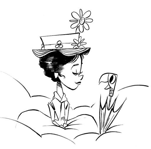 Мэри Поппинс карандашом