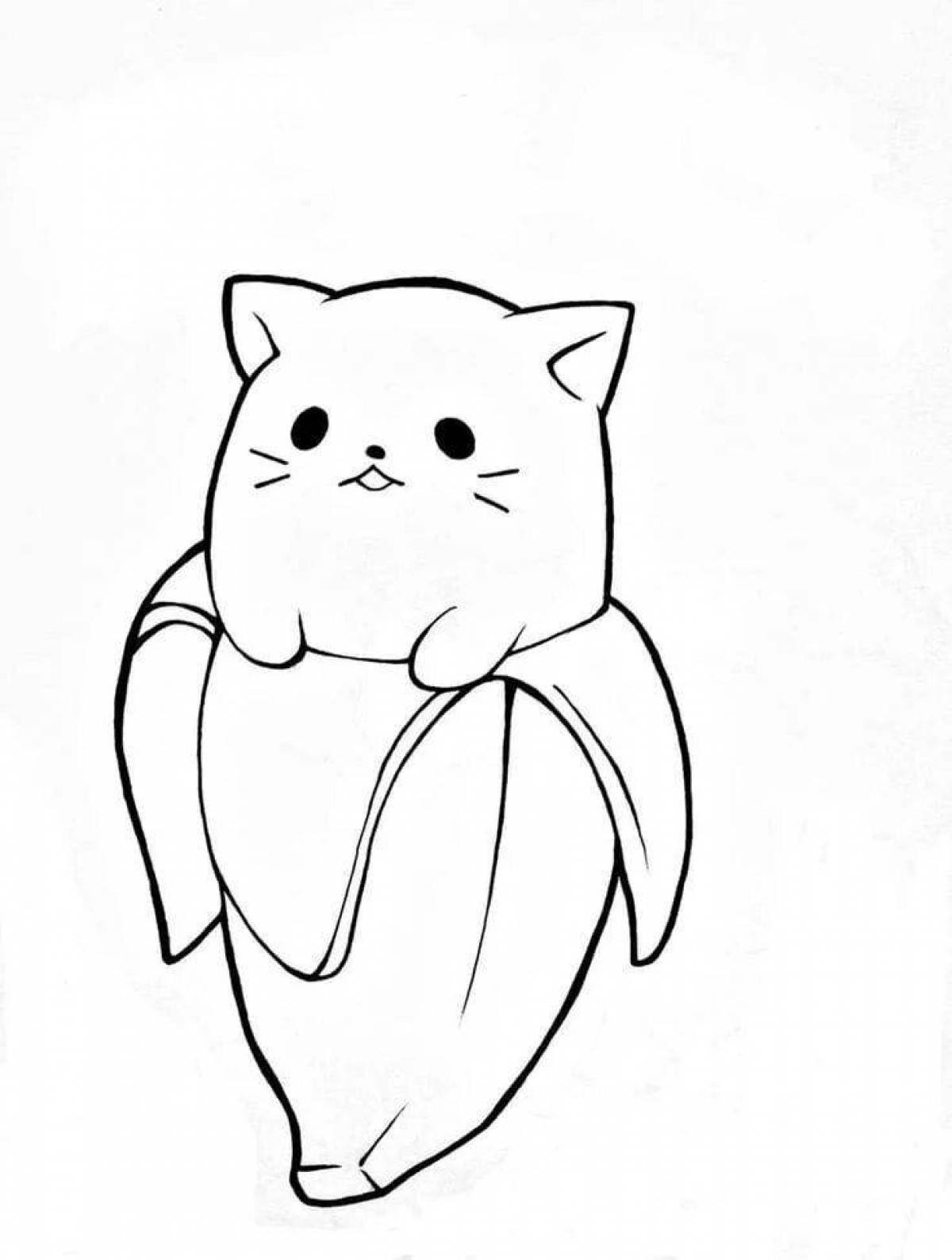 Милый котик рисунок карандашом легкий
