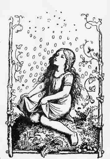 Раскраска к сказке госпожа Метелица