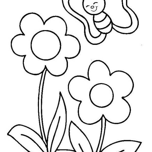 Цветочная Поляна раскраска для детей