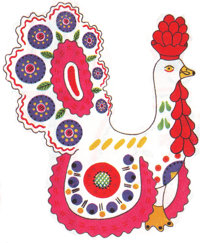 Индюк узоры дымковские хвост