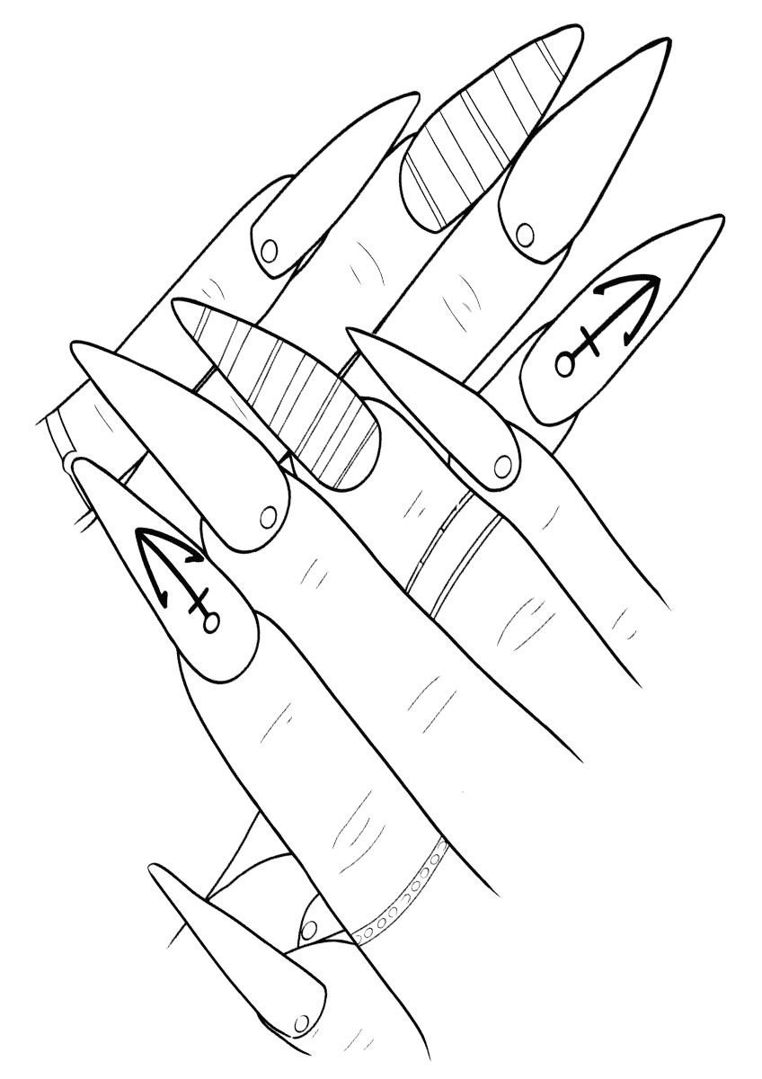 Рисунки ногтей для срисовки