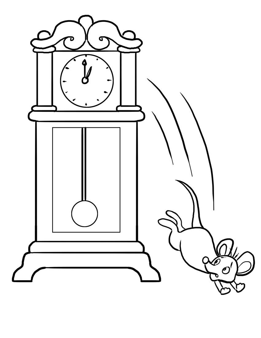 Раскраски часов для детей. Раскраски Хикори дикори док. Часы раскраска. Часы раскраска для детей. Раскраска часов для детей.