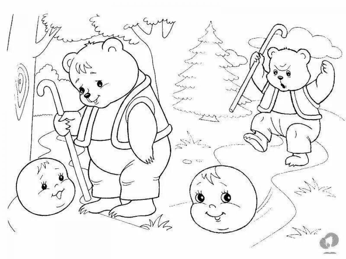 Распечатать картинку колобок. Иллюстрации к сказке Колобок раскраска для детей. Герои сказки Колобок раскраска. Медведь из сказки Колобок раскраска для детей. Раскраска к сказке Колобок для детей.