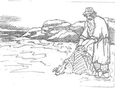 Сказка о рыбаке и рыбке raskraska