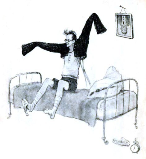 Маршак рассеянный с улицы Бассейной рисунок