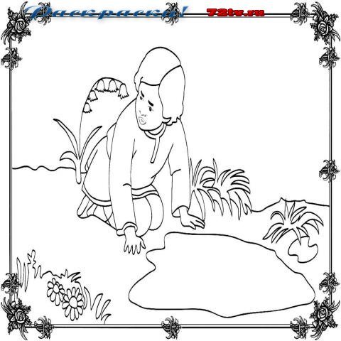 Рисунок к стихотворению Аленушка