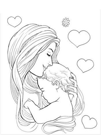 Рисунок на день матери карандашом