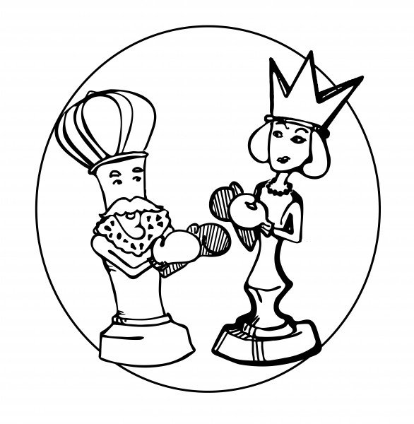 Шахматы для раскрашивания