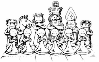 Раскраска шахматное королевство для детей