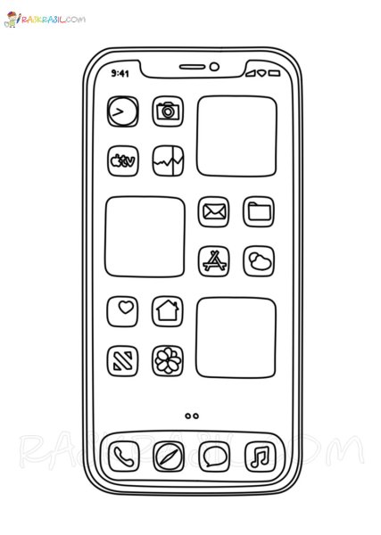 Iphone раскраска