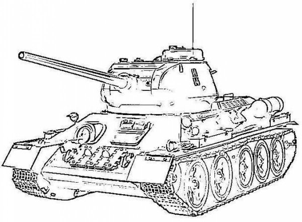 Танк т-34 85 рисунок