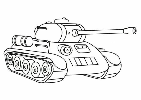 Танк т-34-85 раскраска