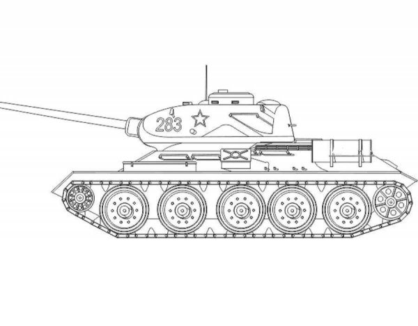 Танк т-34-85 раскраска