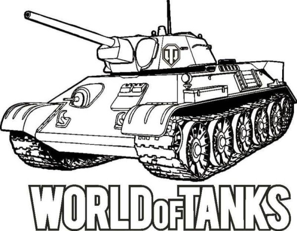 Раскраска ворлд оф танк т 34