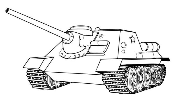 Раскраски танки Су 100