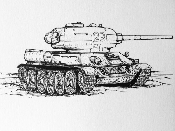 Зарисовка танк т-34