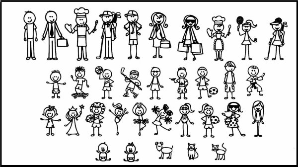 Маленькие человечки рисунки