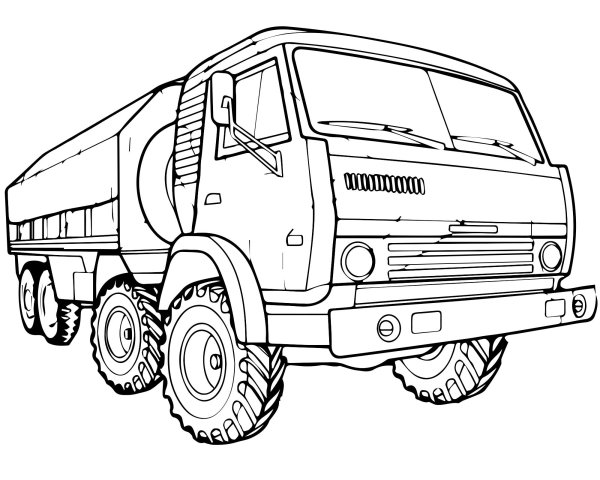 Раскраска КАМАЗ 5511