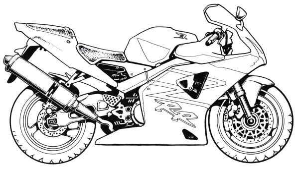 Раскраска мотоцикла Honda CBR 600 RR